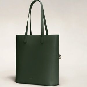 Away Retired Longitude Green Leather Tote Bag